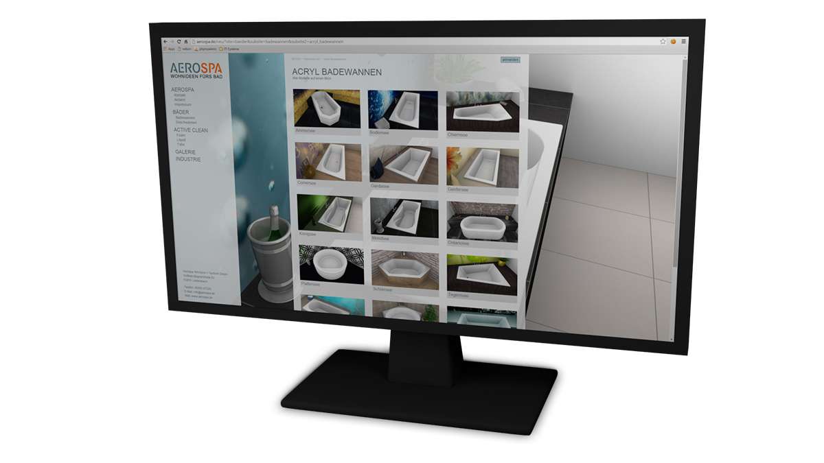 Internet programming website Aerospa Whirlpool & Technik GmbH